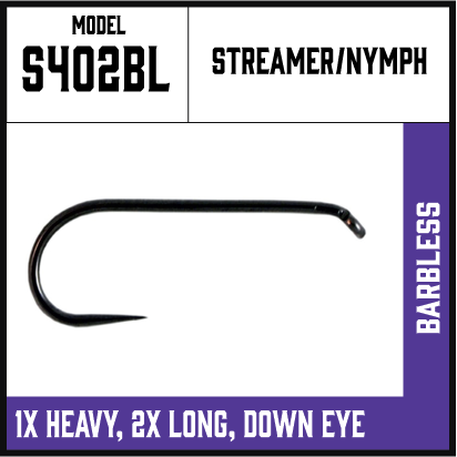 S402BL - Streamer, 2XL, Barbless Hook