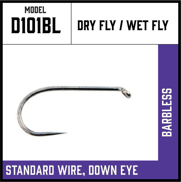 D101BL - Standard Dry Fly, Barbless Hook