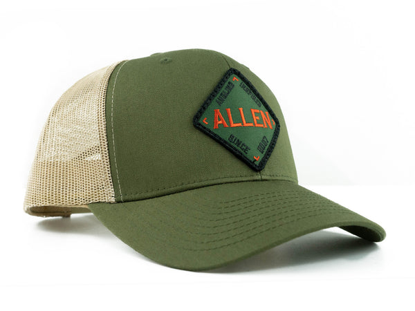 Allen Diamond Patch Hat - Olive