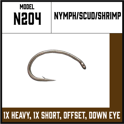 N204 - Shrimp, Caddis, Scud Hook