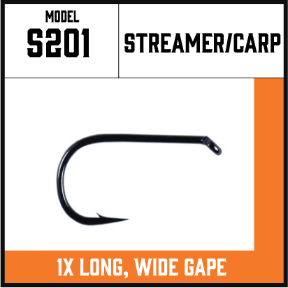 S201 - Streamer, Carp, Wide Gape, 1xl Hook