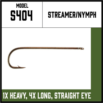 S404 - Streamer, Nymph 4xl Hook